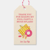 Splish Splash Pool Party Bash Birthday Geschenkanhänger (Vorderseite)