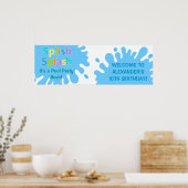 Splish Splash Pool Party Boy Birthday Banner Poster (Küche)