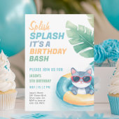 Splish Splash Pool Party Boy Birthday Einladung