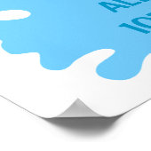 Splish Splash Pool Party Boy Birthday Poster (Ecke)