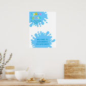 Splish Splash Pool Party Boy Birthday Poster (Küche)