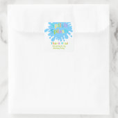 Splish Splash Pool Party Boy Birthday Sticker (Tasche)