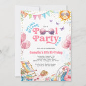 Splish Splash Pool Party Geburtstag Einladung (Vorderseite)