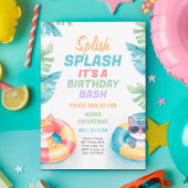 Splish Splash Pool Party Geburtstag Einladung