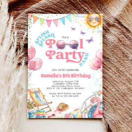 Splish Splash Pool Party Geburtstag Einladung