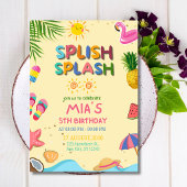 Splish Splash Pool Party Geburtstag Einladung