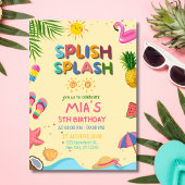 Splish Splash Pool Party Geburtstag Einladung
