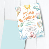 Splish Splash Pool Party Geburtstag Einladung
