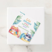Splish Splash Pool Party Geburtstag Geschenkanhänger (Beispiel)
