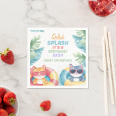 Splish Splash Pool Party Geburtstag Serviette (Beispiel)
