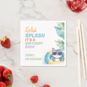 Splish Splash Pool Party Geburtstag Serviette