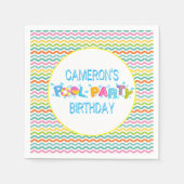 Splish 💦 Splash Pool Party Geburtstagsparty Serviette (Vorderseite)