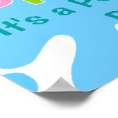 Splish Splash Pool Party Girl Birthday Banner Poster (Ecke)