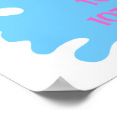 Splish Splash Pool Party Girl Birthday Poster (Ecke)