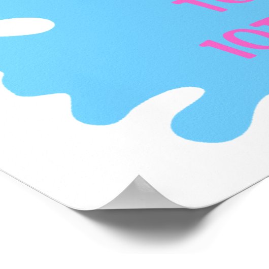 Splish Splash Pool Party Girl Birthday Poster (Ecke)