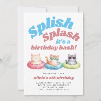 Splish Splash Pool Party Girl Einladung