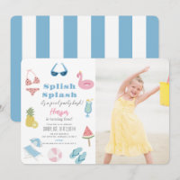 Splish Splash Pool Party Girl Foto Geburtstag