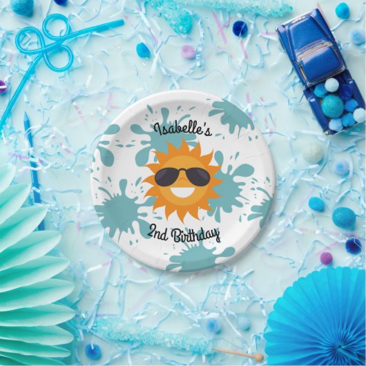 Splish Splash Pool Party Personalisierte Teller (Party)