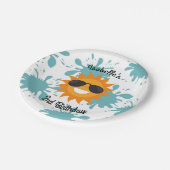 Splish Splash Pool Party Personalisierte Teller (Schrägansicht)