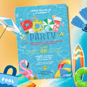 Splish Splash Poolparty-Einladung Einladung
