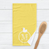 Splish Splash Rubber Enten Monogram Badhandtuch Set