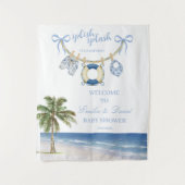 Splish Splash Seaside Baby Shower Wall Tapestry Wandteppich (Vorderseite)