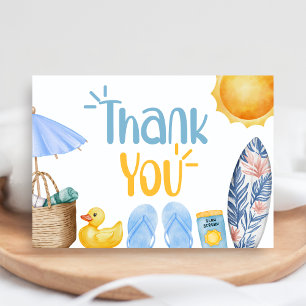 Splish Splash Sommer-Baby-Party Dankeskarte