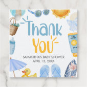 Splish Splash Sommer-Baby-Party Geschenkanhänger (Vorderseite)