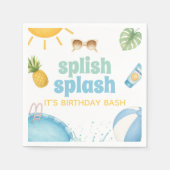 Splish Splash Sommer Geburtstag Servietten (Vorderseite)