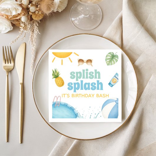 Splish Splash Sommer Geburtstag Servietten
