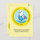 Splish Splash Spaß Seagull Sommer Hawaii Grüße Postkarte (Vorne/Hinten)