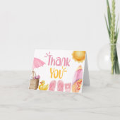 Splish Splash Summer Baby Shower Dankeskarte (Vorderseite)