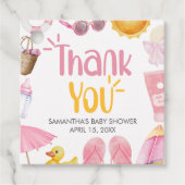 Splish Splash Summer Baby Shower Geschenkanhänger (Vorderseite)