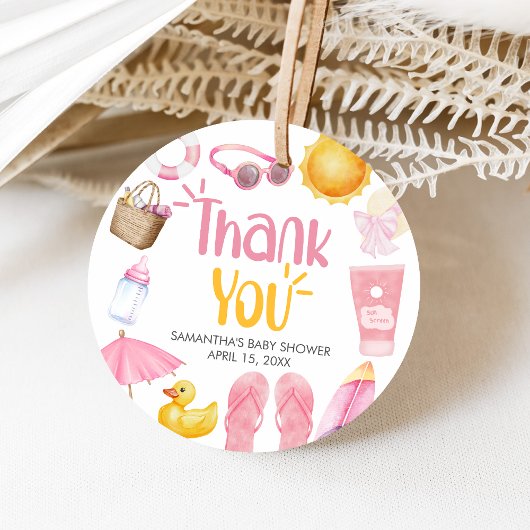 Splish Splash Summer Baby Shower Geschenkanhänger