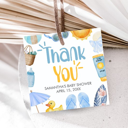 Splish Splash Summer Baby Shower Geschenkanhänger