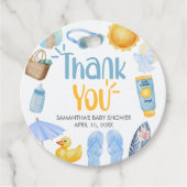 Splish Splash Summer Baby Shower Geschenkanhänger (Vorderseite)