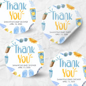 Splish Splash Summer Baby Shower Runder Aufkleber