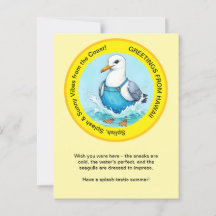 Splish Splash-tastischer Sommer Hawaii Vogel Gruß