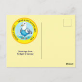 Splish Splash-tastischer Sommer Hawaii Vogel Gruß Postkarte (Rückseite)