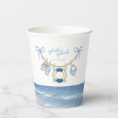 Splish Splash Tropical Baby Shower Paper Cup Pappbecher (Rückseite)