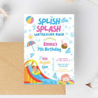 Splish Splash Wasserpark Parco Tassino Einladung