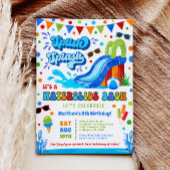 Splish Splash Waterslide Bash Boy Geburtstag Einladung