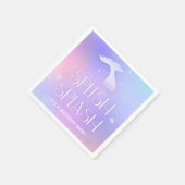 Splish Splash Whimsical Funkelnd Mermaid Geburtsta Serviette (Ecke)