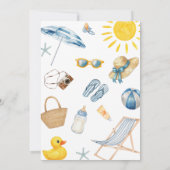 Splish SplashBlue Junge Baby Shower Einladung (Rückseite)