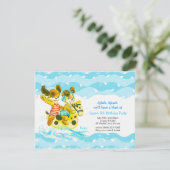 Splish Spritzen-Vintage Hunde, die Einladung (Stehend Vorderseite)