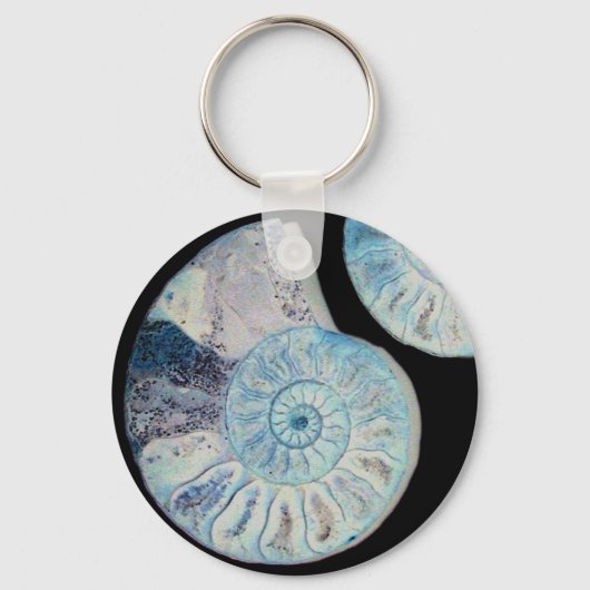 Split Ammonite Keyring Schlüsselanhänger (Vorderseite)