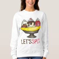 Split Banana Ice Cream Sundae Sweatshirt