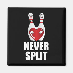 Split Bowling Buttone Valentinstag Paare Magnet