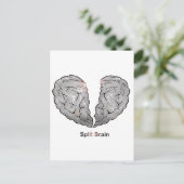 Split Brain Postkarte (Stehend Vorderseite)