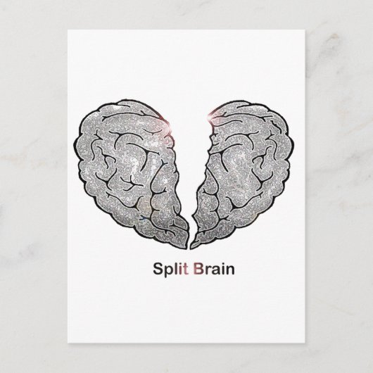 Split Brain Postkarte (Vorderseite)
